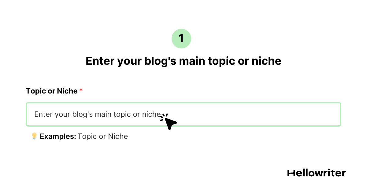 Topic or Niche